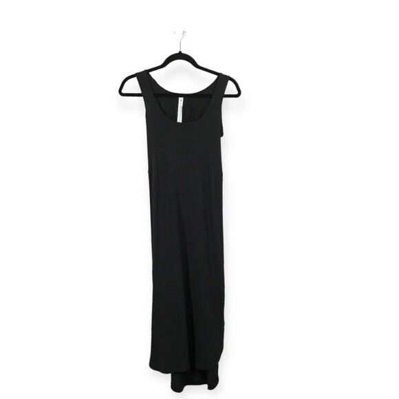 Lululemon Women's Pima Cotton Open Back Midi Dress Size Black
